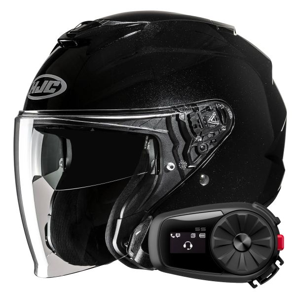 Casque Jet HJC i31 Metal Black + Kit Bluetooth 5S Solo