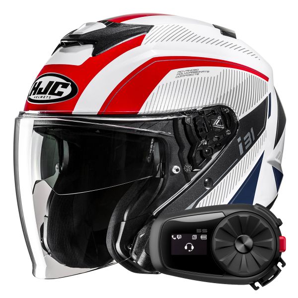 Casque Jet HJC i31 Reno MC21 + Kit Bluetooth 5S Solo
