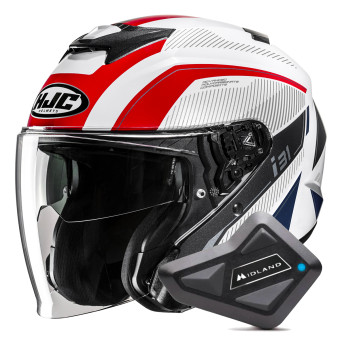 Casque Jet HJC i31 Reno MC21 + Kit Bluetooth BT Mini