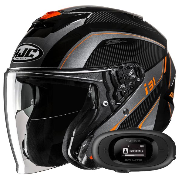 Casque Jet HJC i31 Reno MC7 + Kit bluetooth 5R Lite