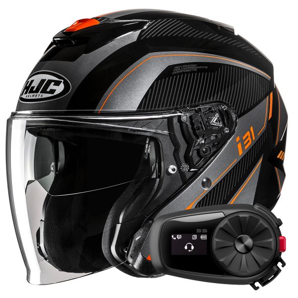 Casque Jet HJC i31 Reno MC7 + Kit Bluetooth 5S Solo