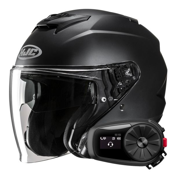 Casque Jet HJC i31 Semi Flat Black + Kit Bluetooth 5S Solo
