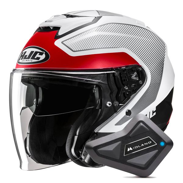 Casque Jet HJC i31 Tevis MC1SF + Kit Bluetooth BT Mini