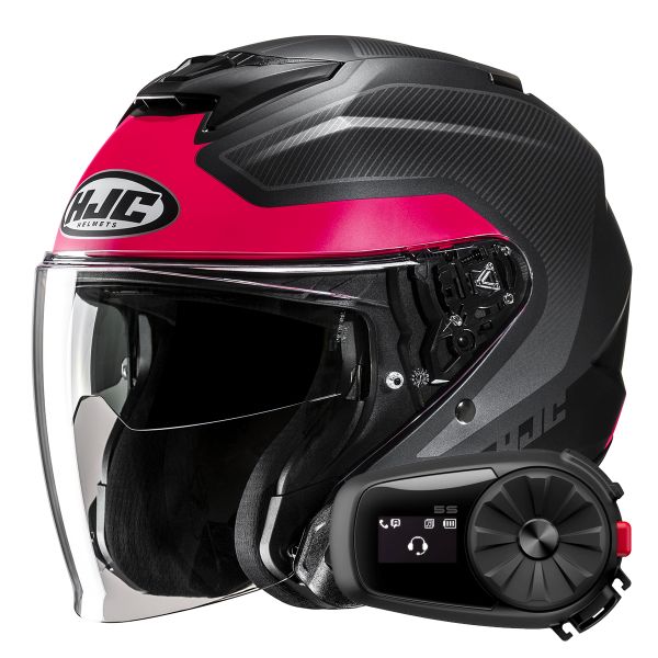 Casque Jet HJC i31 Tevis MC8SF + Kit Bluetooth 5S Solo