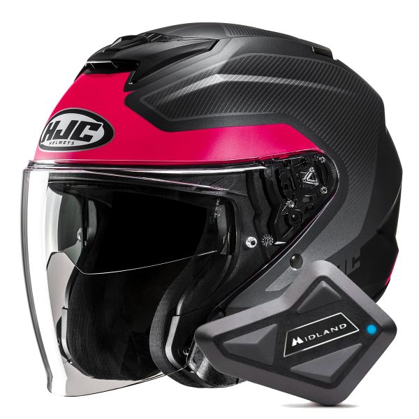 Casque Jet HJC i31 Tevis MC8SF + Kit Bluetooth BT Mini