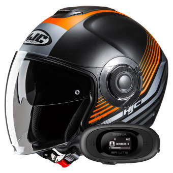 Casque Jet HJC i40N Dova MC7SF + Kit bluetooth 5R Lite Solo