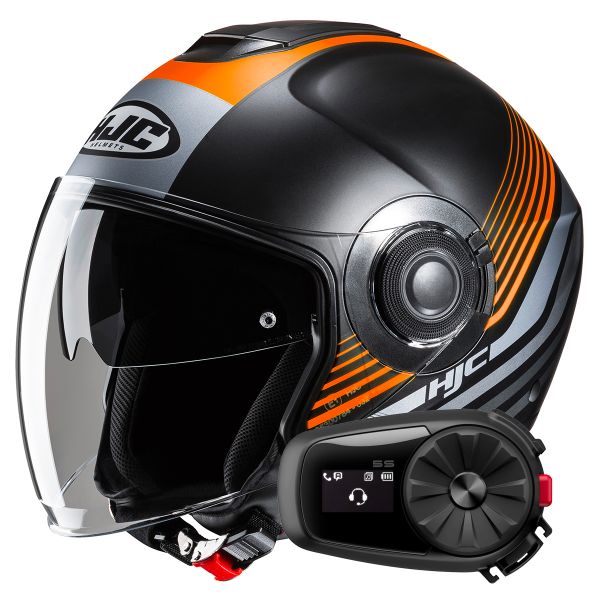 Casque Jet HJC i40N Dova MC7SF+ Kit Bluetooth 5S Solo