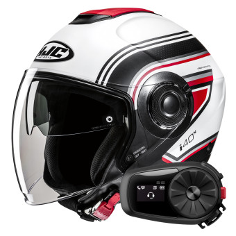 Casque Jet HJC i40N Linia MC1SF + Kit Bluetooth 5S Solo