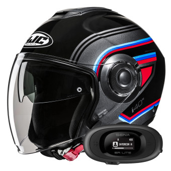 Casque Jet HJC i40N Linia MC21 + Kit bluetooth 5R Lite Solo