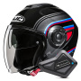 Casque Jet HJC i40N Linia MC21 + Kit Bluetooth BT Mini