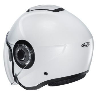 HJC i40N Pearl White + Kit Bluetooth BT Mini