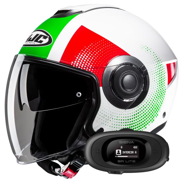 Casque Jet HJC i40N Pyle MC41+ Kit bluetooth 5R Lite Solo