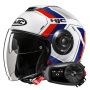 Casque Jet HJC i40N Velu MC21 + Kit Bluetooth 5S Solo