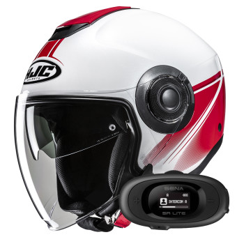 Casque Jet HJC i40N Vision MC1 + Kit bluetooth 5R Lite Solo Casque Jet HJC i40N Vision MC1 + Kit bluetooth 5R Lite Solo
