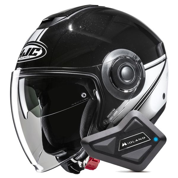 Casque Jet HJC i40N Vision MC5 + Kit Bluetooth BT Mini Casque Jet HJC i40N Vision MC5 + Kit Bluetooth BT Mini