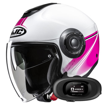 Casque Jet HJC i40N Vision MC8 + Kit bluetooth 5R Lite Solo