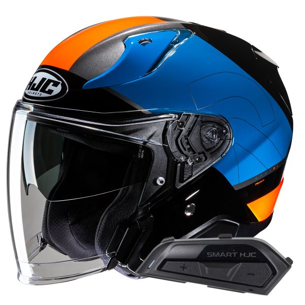 Casque Jet HJC RPHA31 Chelet MC27 + Kit Bluetooth Smart 21B Flat Black