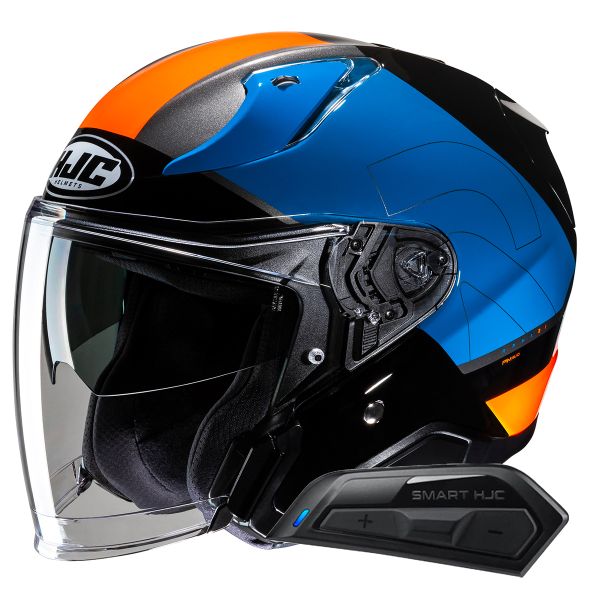 Casque Jet HJC RPHA31 Chelet MC27 + Kit Bluetooth Smart 11B