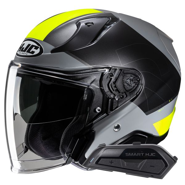 Casque Jet HJC RPHA31 Chelet MC3HSF + Kit Bluetooth Smart 21B Flat Black