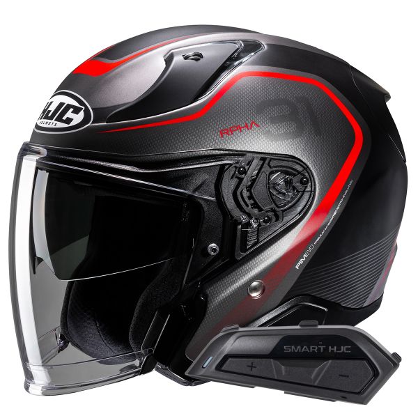 Casque Jet HJC RPHA31 Kouv MC1SF + Kit Bluetooth Smart 21B Flat Black Casque Jet HJC RPHA31 Kouv MC1SF + Kit Bluetooth Smart 21B Flat Black