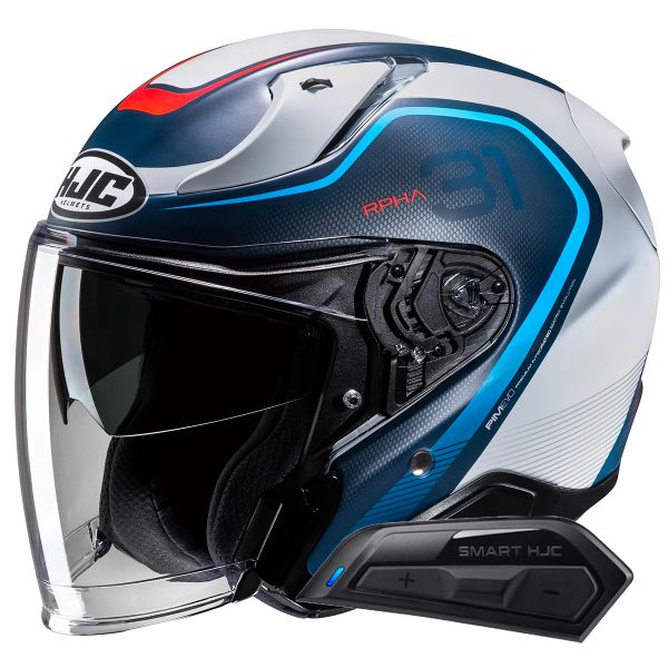 Casque Jet HJC RPHA31 Kouv MC21SF + Kit Bluetooth Smart 11B Casque Jet HJC RPHA31 Kouv MC21SF + Kit Bluetooth Smart 11B