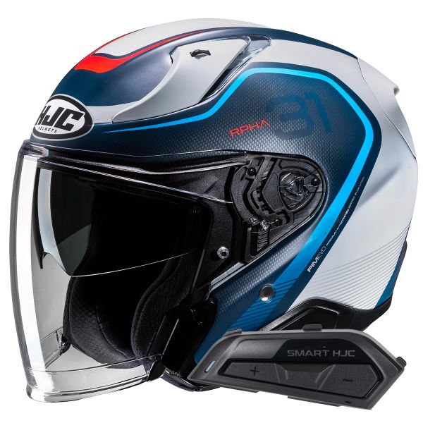 Casque Jet HJC RPHA31 Kouv MC21SF+ Kit Bluetooth Smart 21B Flat Black Casque Jet HJC RPHA31 Kouv MC21SF+ Kit Bluetooth Smart 21B Flat Black