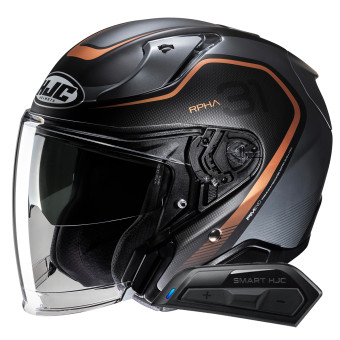 Casque Jet HJC RPHA31 Kouv MC9SF + Kit Bluetooth Smart 11B