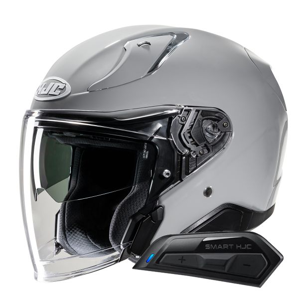 Casque Jet HJC RPHA31 N. Grey + Kit Bluetooth Smart 11B Casque Jet HJC RPHA31 N. Grey + Kit Bluetooth Smart 11B