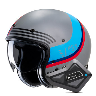 Casque Jet HJC V31 Byron MC21SF + Kit Bluetooth BT Mini