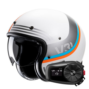 Casque Jet HJC V31 Byron MC27 + Kit Bluetooth 5S Solo