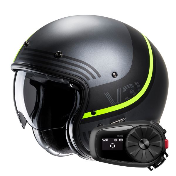 Casque Jet HJC V31 Byron MC3HSF + Kit Bluetooth 5S Solo Casque Jet HJC V31 Byron MC3HSF + Kit Bluetooth 5S Solo