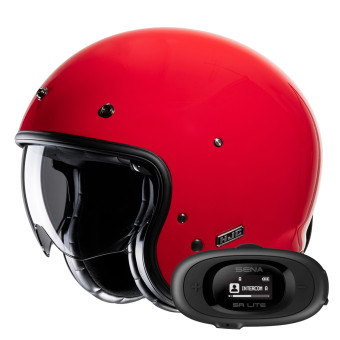 Casque Jet HJC V31 Deep Red + Kit bluetooth 5R Lite