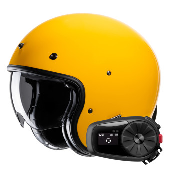 Casque Jet HJC V31 Deep Yellow + Kit Bluetooth 5S Solo