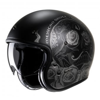 SOXON SR-400 Mono BLACK - Casque jet noir, casque scooter, casque moto  femme, homme