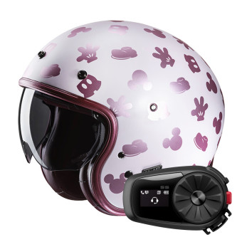 Casque Jet HJC V31 Disney Mickey MC8SF + Kit Bluetooth 5S Solo