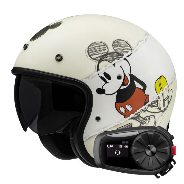 Casque Jet HJC V31 Disney Mickey Sketch MC1SF + Kit Bluetooth 5S Solo