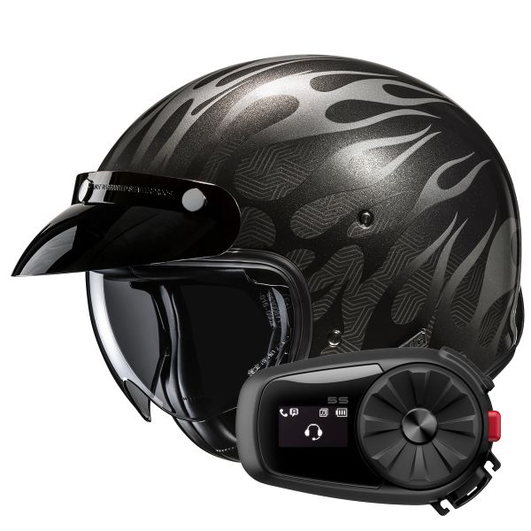 Casque Jet HJC V31 Firo MC5 + Kit Bluetooth 5S Solo