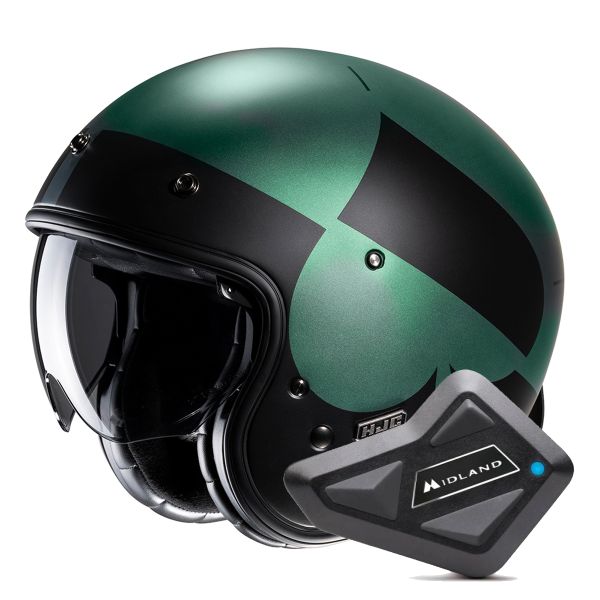 Casque Jet HJC V31 Kuz MC4SF + Kit Bluetooth BT Mini