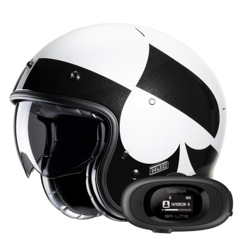 Casque Jet HJC V31 Kuz MC5 + Kit bluetooth 5R Lite