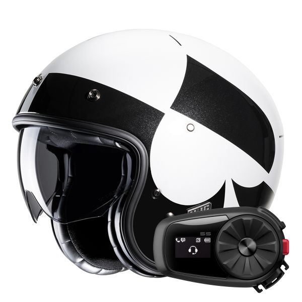 Casque Jet HJC V31 Kuz MC5 + Kit Bluetooth 5S Solo