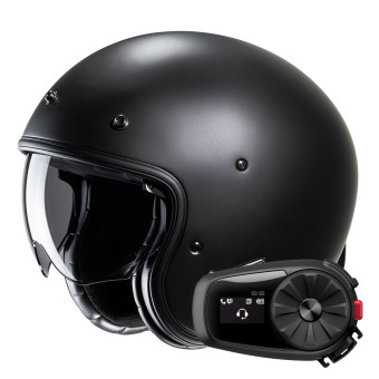 Casque Jet HJC V31 Semi Flat Black + Kit Bluetooth 5S Solo