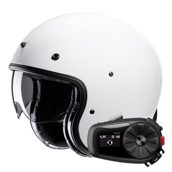 Casque Jet HJC V31 White + Kit Bluetooth 5S Solo Casque Jet HJC V31 White + Kit Bluetooth 5S Solo