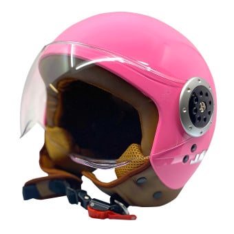 Casque Vintage KCO L 59-60cm Rose / Pink avec lunettes/masque intégré