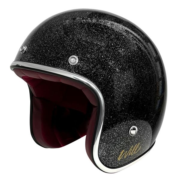 Casque Jet Everone Will Glitter Black