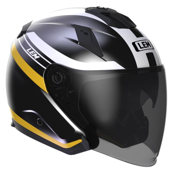 Casque Jet LEM Quick Flo Yellow