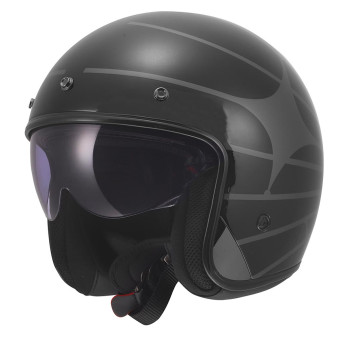 Casque Jet LS2 Bob II Cosmic Black Grey OF601