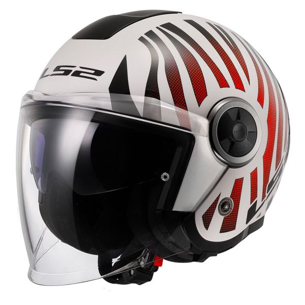 Casque Jet LS2 Classy Cool White Wineberry OF620
