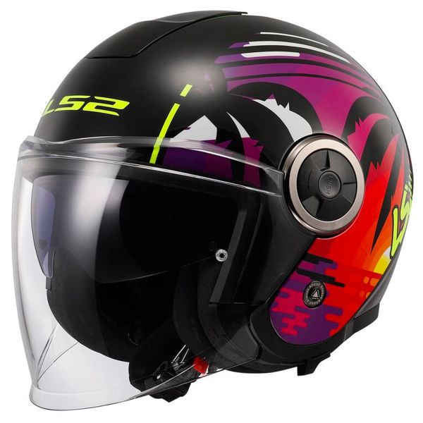 Casque Jet LS2 Classy Palm Black OF620
