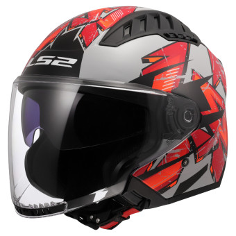 Casque Jet LS2 Copter II Kanji Light Grey OF600