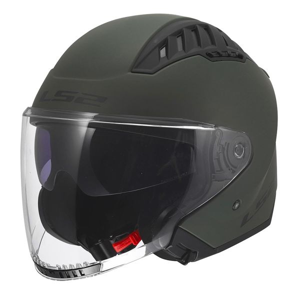 Casque Jet LS2 Copter II Solid Military Green OF600